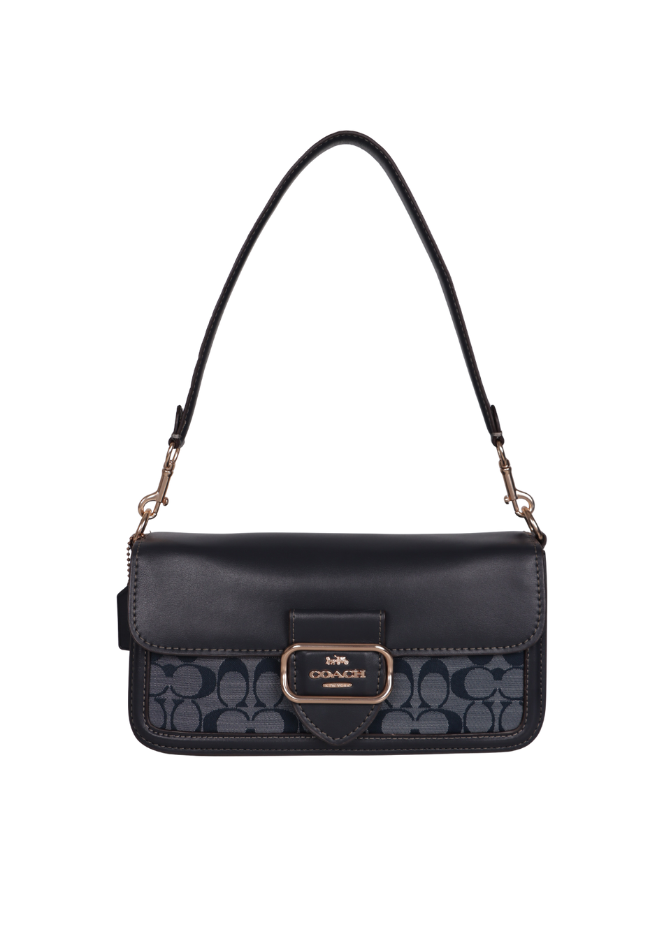 BOLSA COACH SIGNATURE SQUARE MORGAN SHOULDER BAG AZUL ORIGINAL
