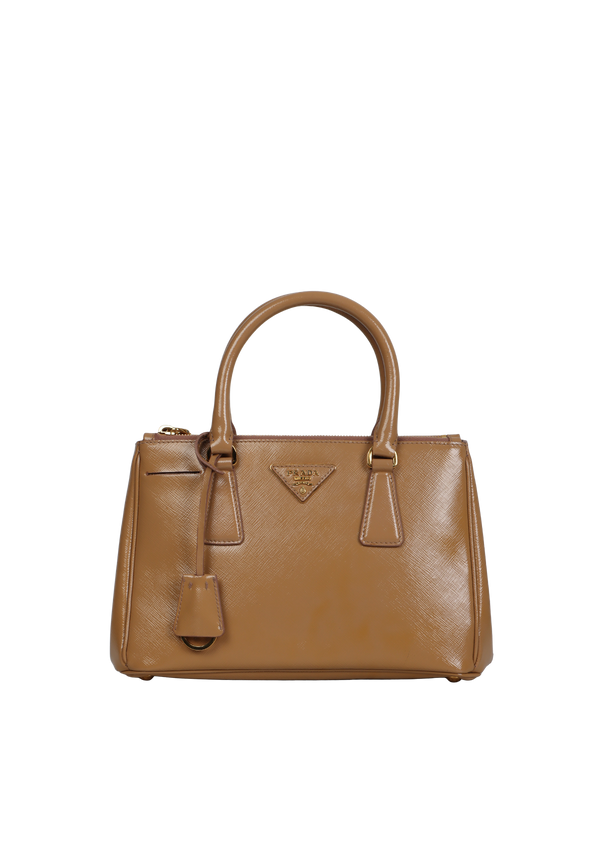 SMALL SAFFIANO LUX DOUBLE ZIP GALLERIA