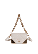 STITCHED NAPPA SHOULDER BAG