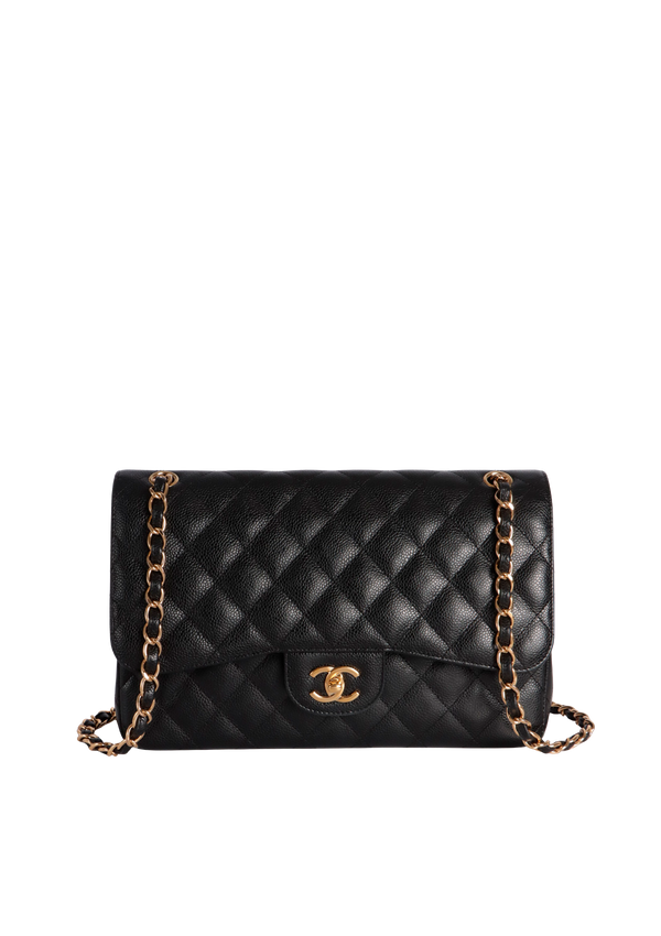 MEDIUM CLASSIC DOUBLE FLAP CAVIAR