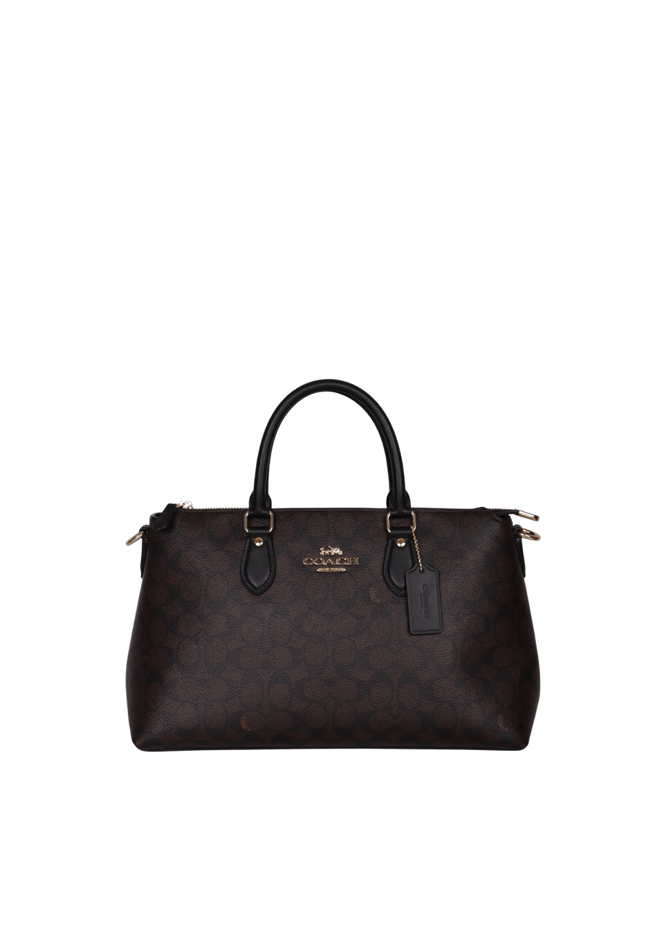 BOLSA COACH SIGNATURE GEORGIA SATCHEL BAG MARROM ORIGINAL – Gringa