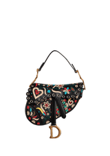 EMBROIDERED MINI SADDLE BAG
