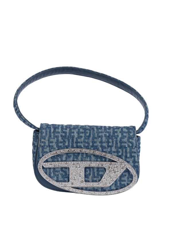 CRYSTAL DENIM 1DR SHOULDER BAG