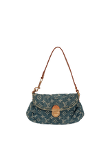 MONOGRAM DENIM MINI PLEATY