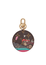 MONOGRAM ILLUSTRE TRANSATLANTIC CHARM AND KEYCHAIN
