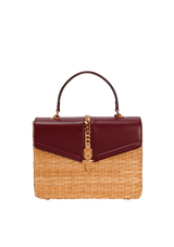 SMALL SYLVIE WICKER TOP HANDLE