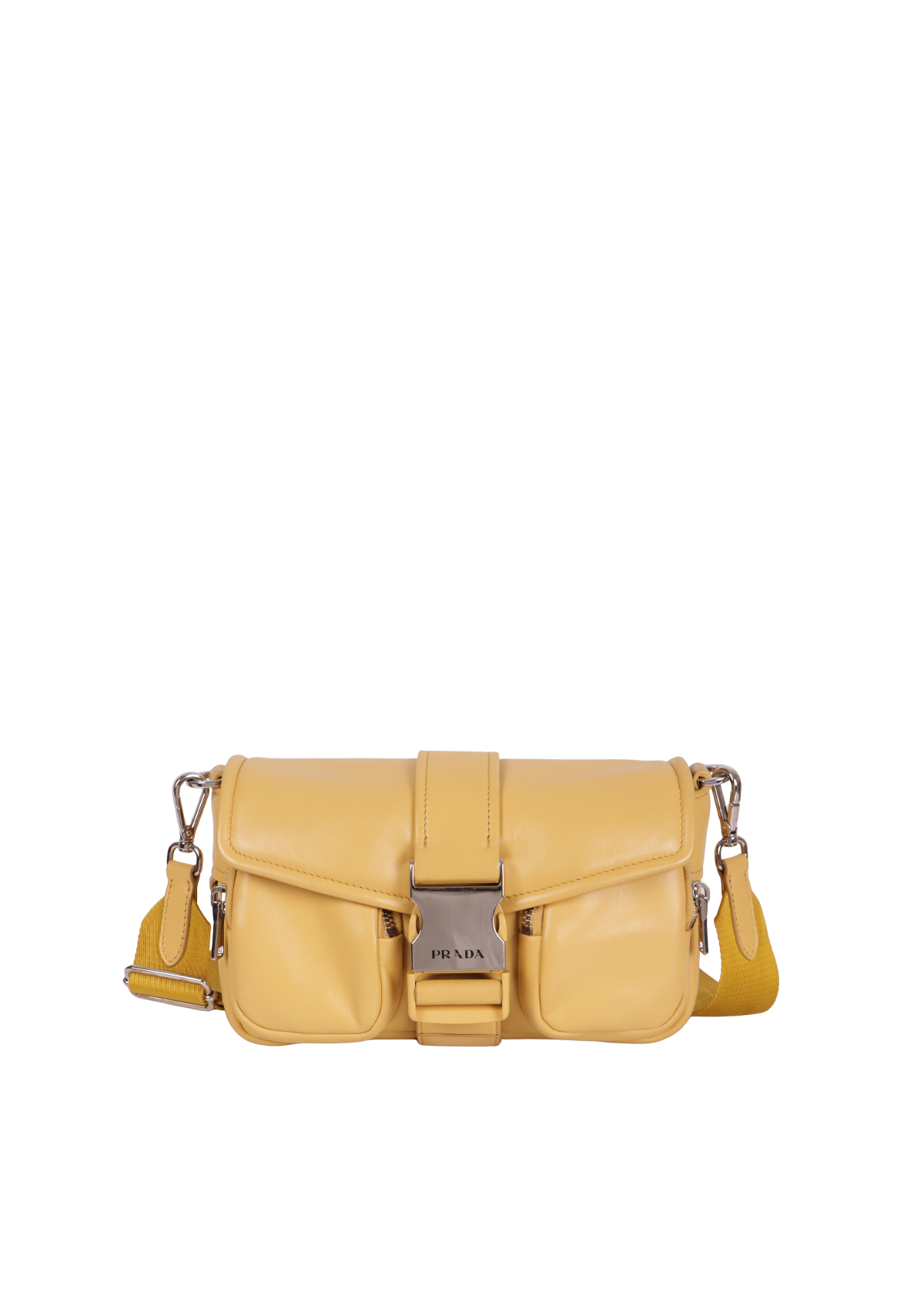 BOLSA PRADA LEATHER DOUBLE FRONT POCKET BAG AMARELO ORIGINAL – Gringa BOLSA PRADA LEATHER DOUBLE FRONT POCKET BAG AMARELO ORIGINAL – Gringa