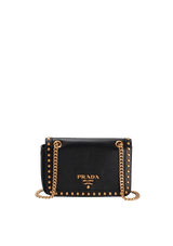 CITY CALF STUDDED SHOULDER BAG