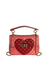 MEDIUM HEART ROCKSTUD SHOULDER BAG