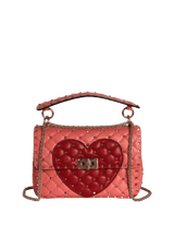 MEDIUM HEART ROCKSTUD SHOULDER BAG