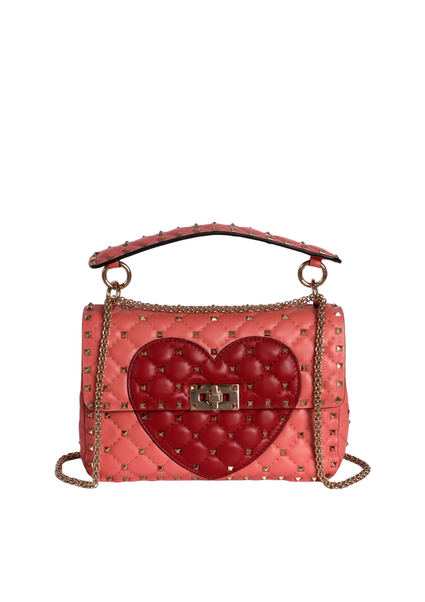 MEDIUM HEART ROCKSTUD SHOULDER BAG