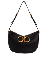 LEATHER MAXI GANCIO HOBO BAG