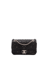 MINI RECTANGULAR CHEVRON STUD WARS FLAP BAG