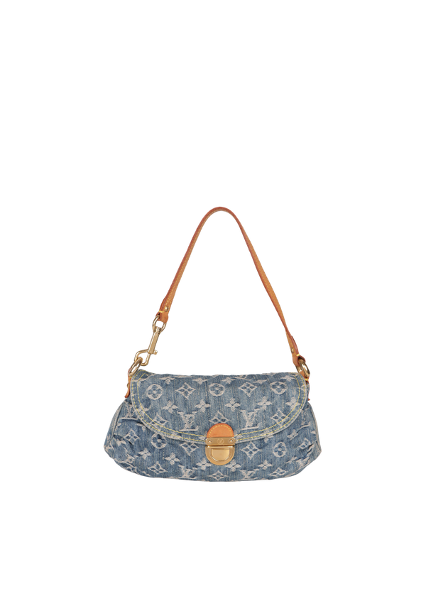 MONOGRAM DENIM PLEATY