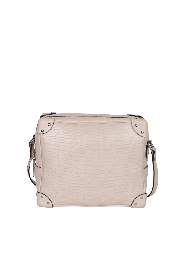GG EMBOSSED PERFORATED SQUARE BAG