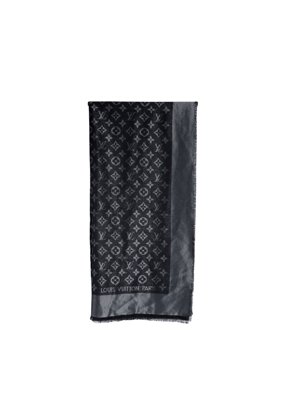LENÇO LOUIS VUITTON MONOGRAM SCARF PRETO ORIGINAL – Gringa
