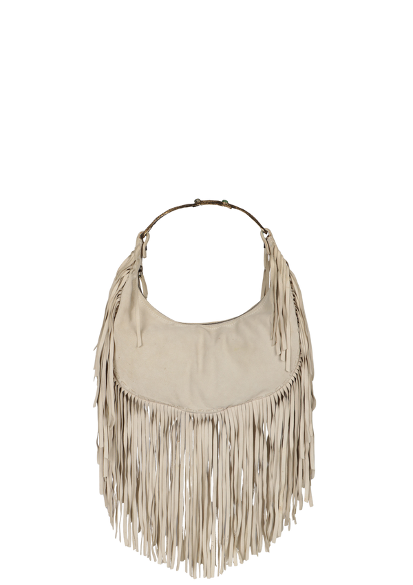 SUEDE FRINGE HOBO