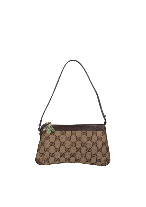 GG CANVAS BUMBLE BEE CHARM POCHETTE