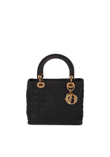 VINTAGE CANNAGE QUILTED NYLON LADY DIOR MEDIUM