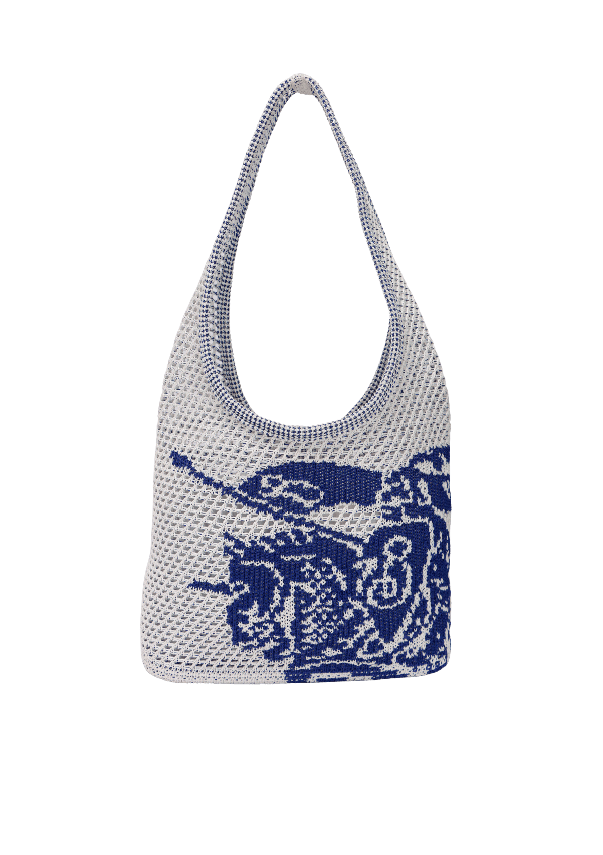 BOLSA BURBERRY EQUESTRIAN KNIGHT CROCHET TOTE BRANCO ORIGINAL – Gringa