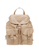 MEDIUM SAFFIANO-TRIMMED RE-NYLON BACKPACK