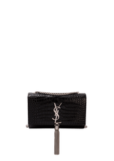 SMALL KATE TASSEL CROCODILE EMBOSSED
