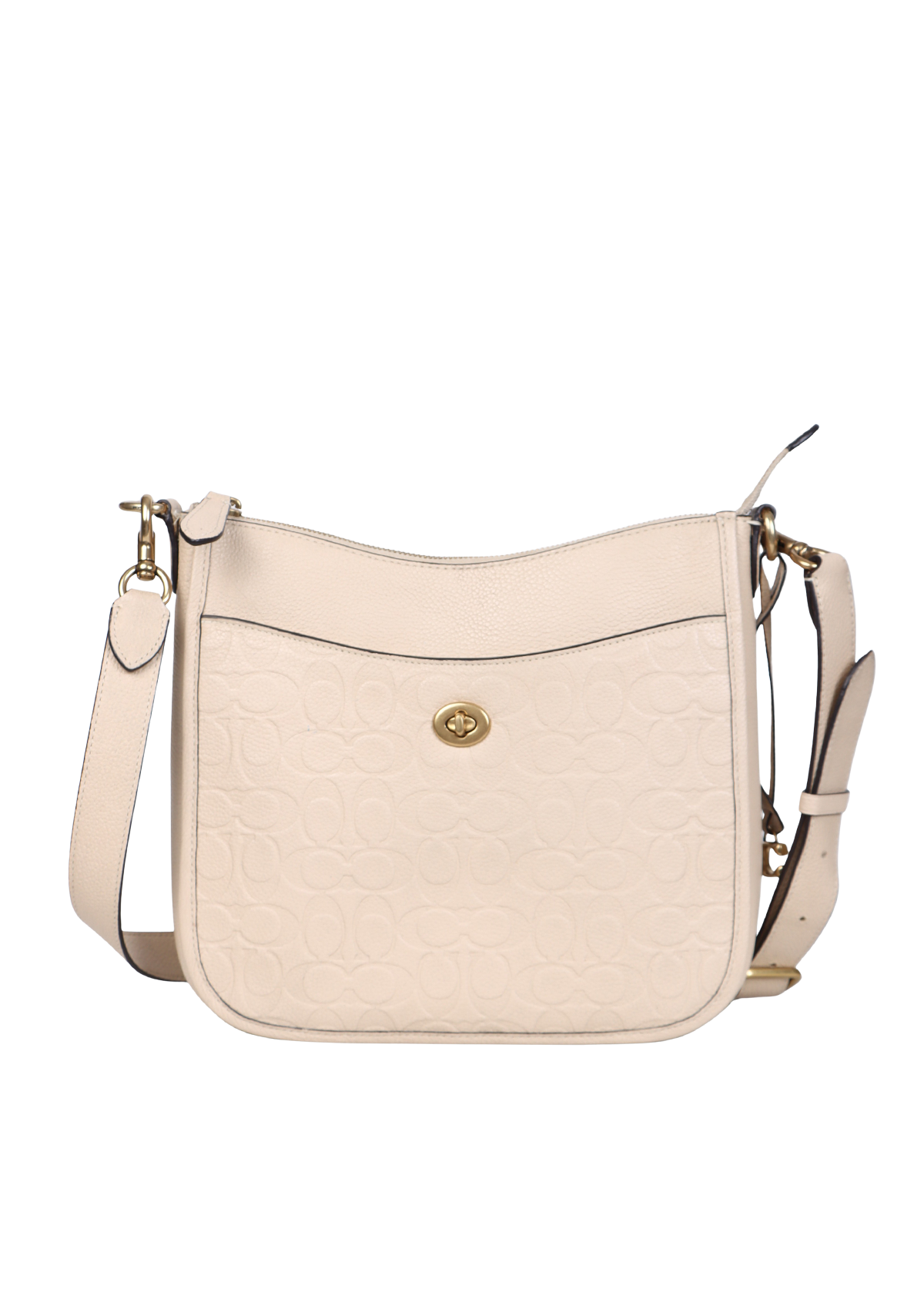 BOLSA COACH SIGNATURE CHAISE CROSSBODY BAG BRANCO ORIGINAL – Gringa