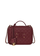 LARGE CC FILIGREE VANITY CASE CAVIAR