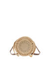 RAFFIA LOGO ROUND BAG