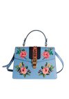 EMBROIDERED SYLVIE TOP HANDLE BAG