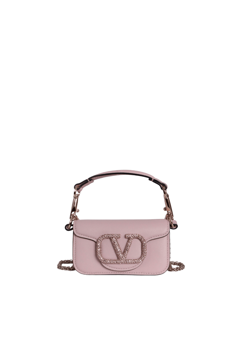 MICRO CRYSTAL EMBELLISHED VLOGO LOCÒ BAG