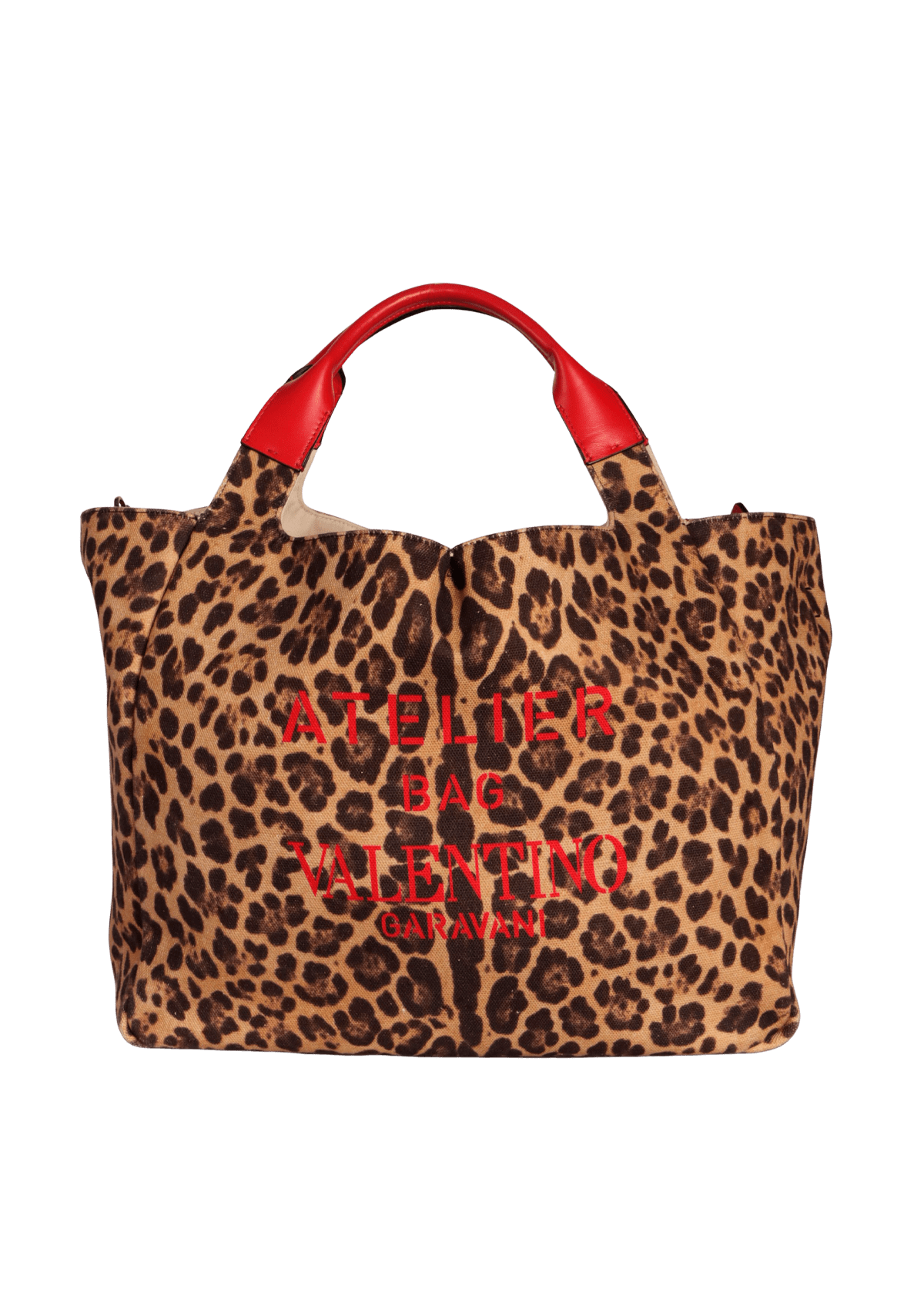 BOLSA VALENTINO LEOPARD PRINT ATELIER TOTE BAG ANIMAL PRINT