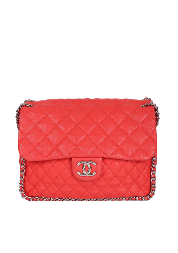 MAXI CHAIN AROUND FLAP BAG