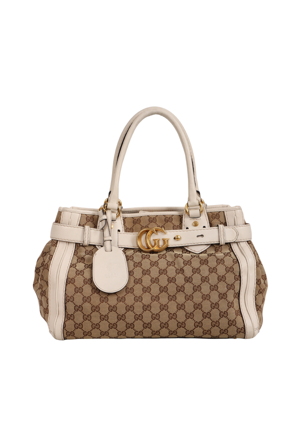 GG CANVAS RUNNING TOTE BAG
