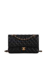 MEDIUM CLASSIC DOUBLE FLAP LAMBSKIN