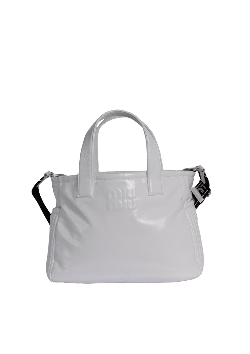 PATENT LEATHER SATCHEL BAG