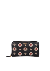 SPAZZOLATO FLOWERS WALLET