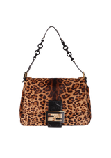 LEOPARD PRINT CALF HAIR MAMA FOREVER BAGUETTE
