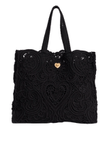 MEDIUM BEATRICE CORDONETTO LACE SHOPPER BAG