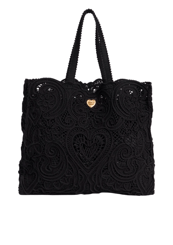 MEDIUM BEATRICE CORDONETTO LACE SHOPPER BAG