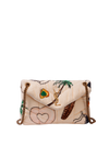 TERRYCLOTH PRINT SMALL PUFFER BAG