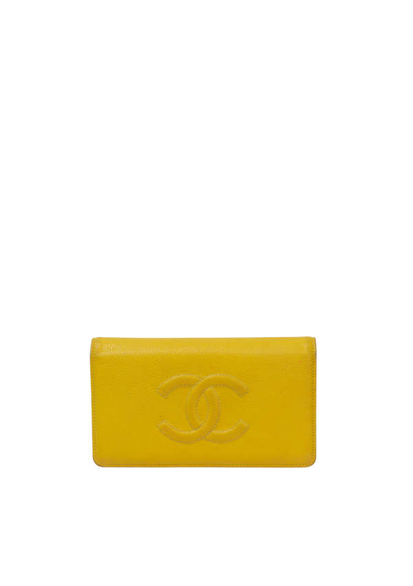 TIMELESS CC YEN BIFOLD CAVIAR