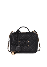 MEDIUM CC FILIGREE VANITY CASE CAVIAR