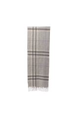 CASHMERE HOUSE CHECK FRINGE SCARF