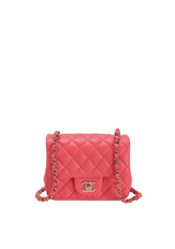 MINI SQUARE CLASSIC SINGLE FLAP LAMBSKIN