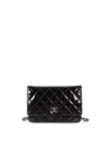 CLASSIC WALLET ON CHAIN PATENT LEATHER