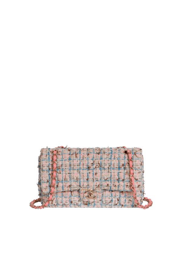 MEDIUM DOUBLE FLAP BAG TWEED