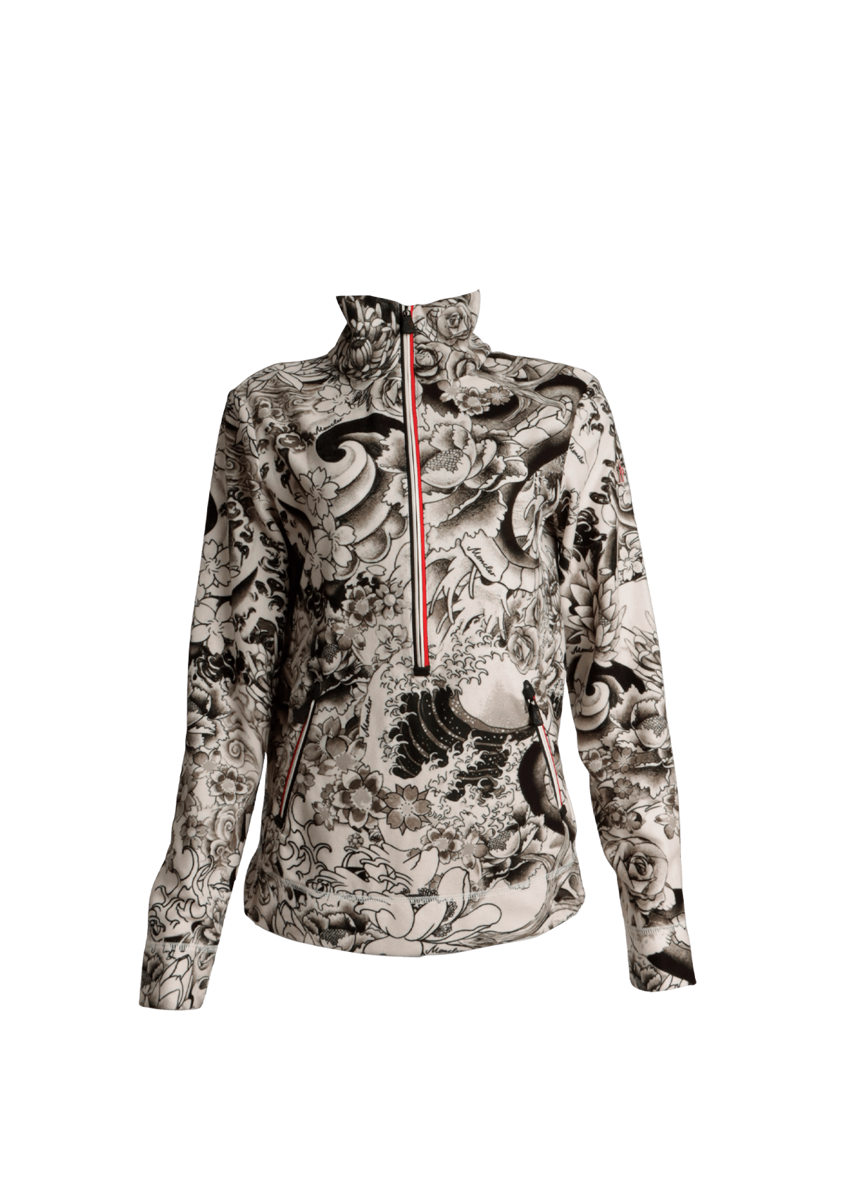 CASACO MONCLER PRINTED FLEECE HOODIE ESTAMPADO PP ORIGINAL – Gringa