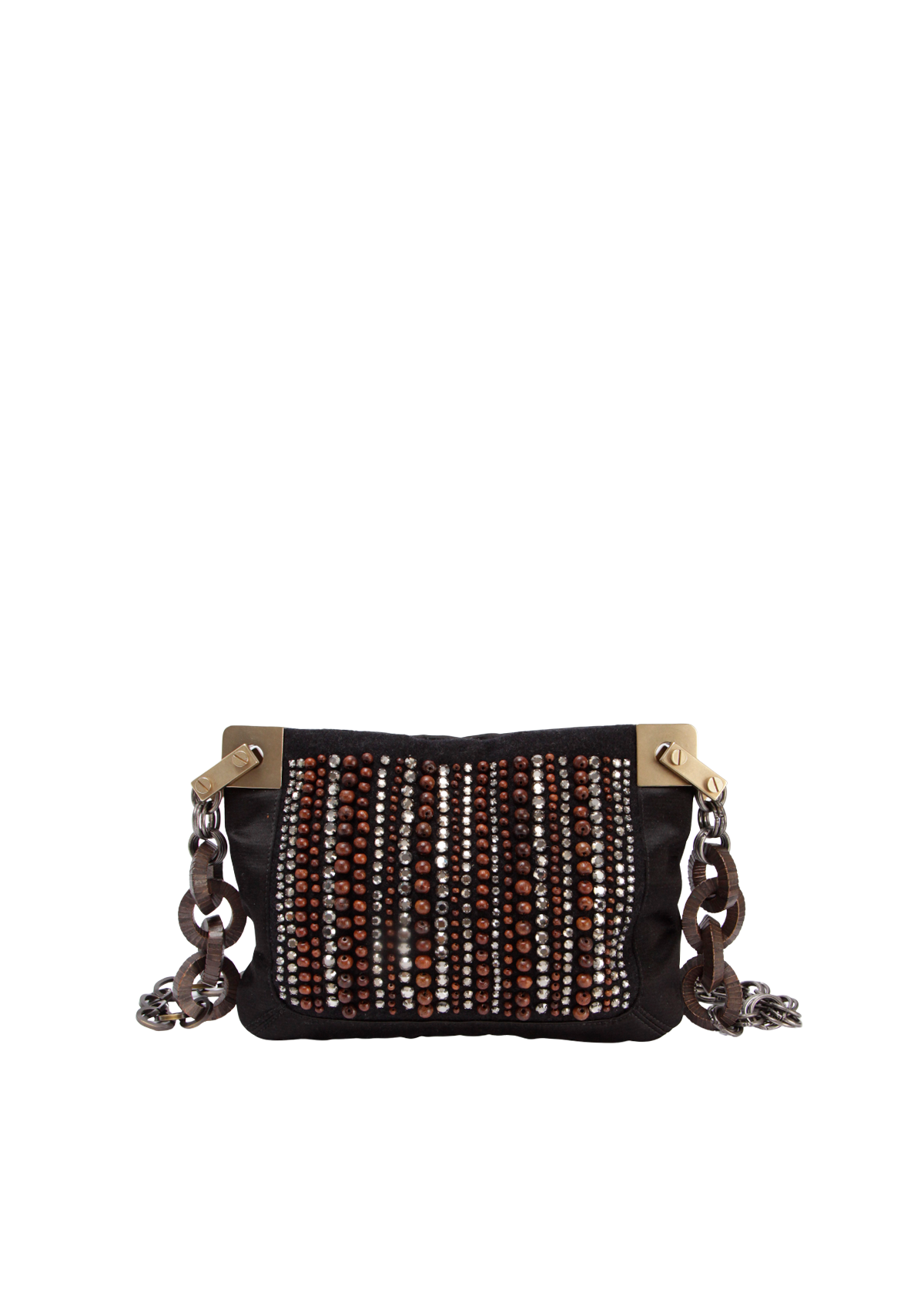 CRYSTAL EMBELLISHMENTS SHOULDER BAG