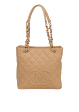 PETITE TIMELESS SHOPPING TOTE CAVIAR